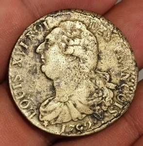 louis XVI ♦ 2 Sols aux Faisceaux ♦ 1792 W Point en dessous an 4 ♦ ARRAS ♦ RARE ! - Imagen 1 de 2