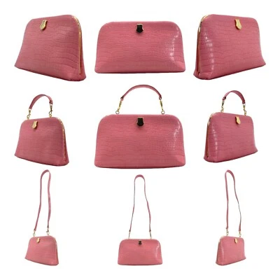 Bolso de hombro vintage de cuero en relieve de cocodrilo ETIENNE AIGNER de los años 00 nuevo con etiquetas Foto 1 de 4