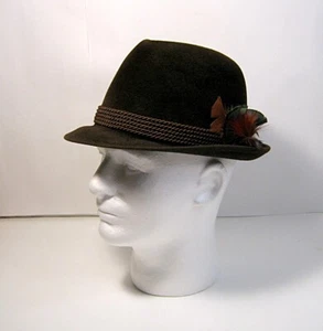 Vintage Collins Wien Brown Felt Hiking Fedora Hat - Henry The Hatter Detroit - Picture 1 of 6