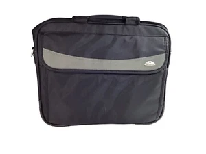 Samsonite Black Zippered Laptop Computer Carrying Case Messenger Bag 141 Cyber - Picture 1 of 11