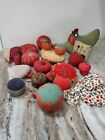 Vintage Lot Pin Cushions Japan Occupied Japan Homemade Strawberry Tomatoes 21