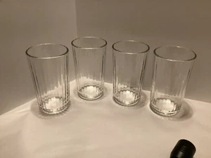 Set Of 4- Libby Branded Tumbler Ribbed Glasses 5 3/4” Tall & 3.25” wide - Picture 1 of 22