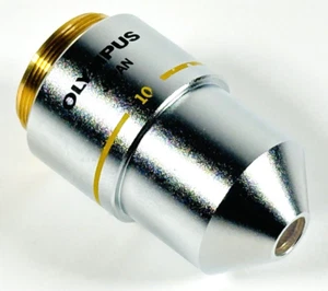 Olympus Microscope Objective Lens E A10 10x 0.25 160/0.17 Japan - Picture 1 of 4