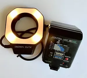 MINOLTA AUTO MACRO RING LIGHT 80PX FLASH SET, CLEAN - WORKING - Picture 1 of 6