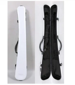 Yinfente White Double Bass Bow Case Box Carbon Composite Light Holds 2pcs bows - Picture 1 of 7
