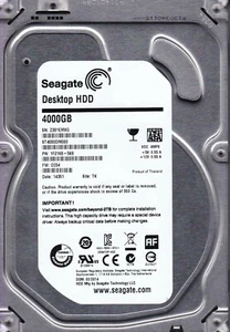 ST4000DM000 p/n: 1F2168-568 s/n: Z30 f/w: CC54 TK 2014 4TB SATA 3.5" HDD 2719 - Picture 1 of 2