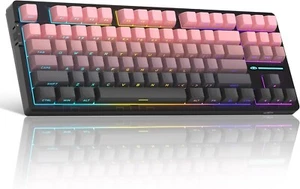 Light87 Wireless RGB Keyboard – Hot-Swap Pink Gaming Keyboard Blue Whale - Picture 1 of 9