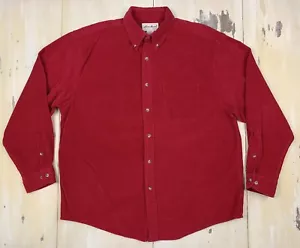 EDDIE BAUER - rotes Cord-Langarmhemd aus Baumwolle mit Knopfleiste, Herren LARGE - Bild 1 von 12
