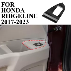 Carbon Fiber style Door Fuel Cap Button Cover Trim for Honda Ridgeline 2017+ - Picture 1 of 6