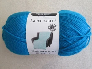 Bright Sky Blue Loops & Threads Impeccable Yarn Acrylic Yarn 1 New Skein - Picture 1 of 3