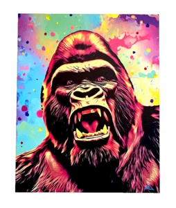 King Kong Pop Art & Abstract Print Canvas Comic Art Horror Film Movie Artwork - Picture 1 of 1