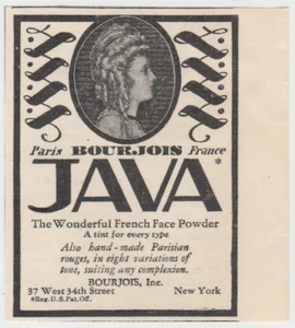 1926 Bourjois Java French Face Powder Vintage Print Ad 1920s Paris France - Picture 1 of 1