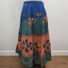 Vintage Rare Artsy Handmade Watercolor Unique Bold Multicolor Skirt