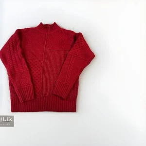 90’s Vtg American Eagle Red Fisherman Oarsman Cable Knit Sweater | Women’s XS - Picture 1 of 7