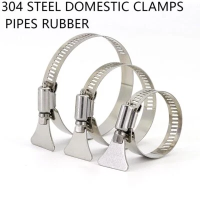 6-500 WingSpade Garden Hose Clips Jubilee 304 steel Domestic Clamps Pipes Rubber - Image 1 of 4