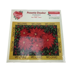 New We Care 1000 Piece Puzzle Poinsettia Grandeur Kokomo Indiana by Bertie David - Picture 1 of 1