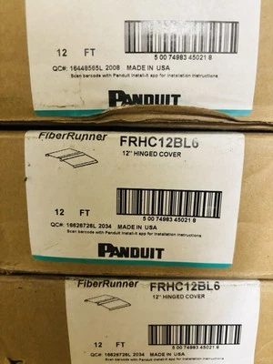 FRHC12BL6 (Panduit) SNAP-ON HINGED COVER FOR CHANNEL FR12X4BL6, BLACK - Image 1 of 3
