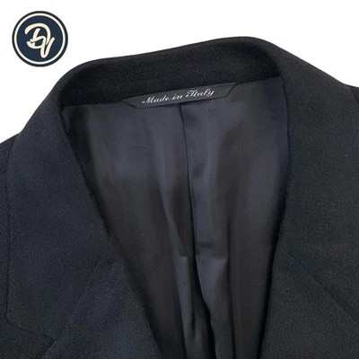 Mens 44 S Canali " Brown Label " Solid Black 100 % Cashmere Blazer Made Italy - Image 1 of 4