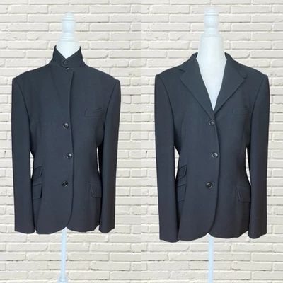 Vintage 90s Ralph Lauren Purple Label Blazer - Black Wool Multi Style Size 12/sm - Image 1 of 4