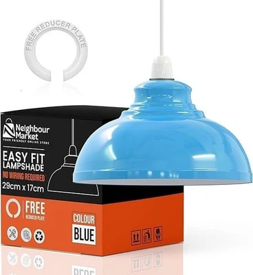 Vintage Ceiling Light Shade Retro Lampshades Metal Easy Fit Pendant Light Shade - Image 1 of 4