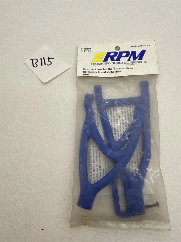 RPM Traxxas Revo 2.5, 3.3, E-Revo Blue Rear Suspension A-Arm Set 80195 - Image 1 of 1