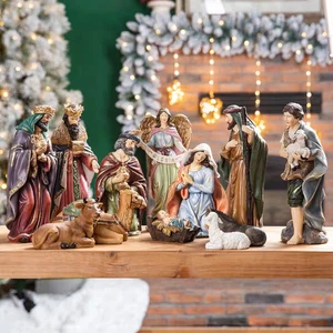 12-Piece 16" Resin Nativity Set – Oversized Christmas Figurines - Picture 1 of 7