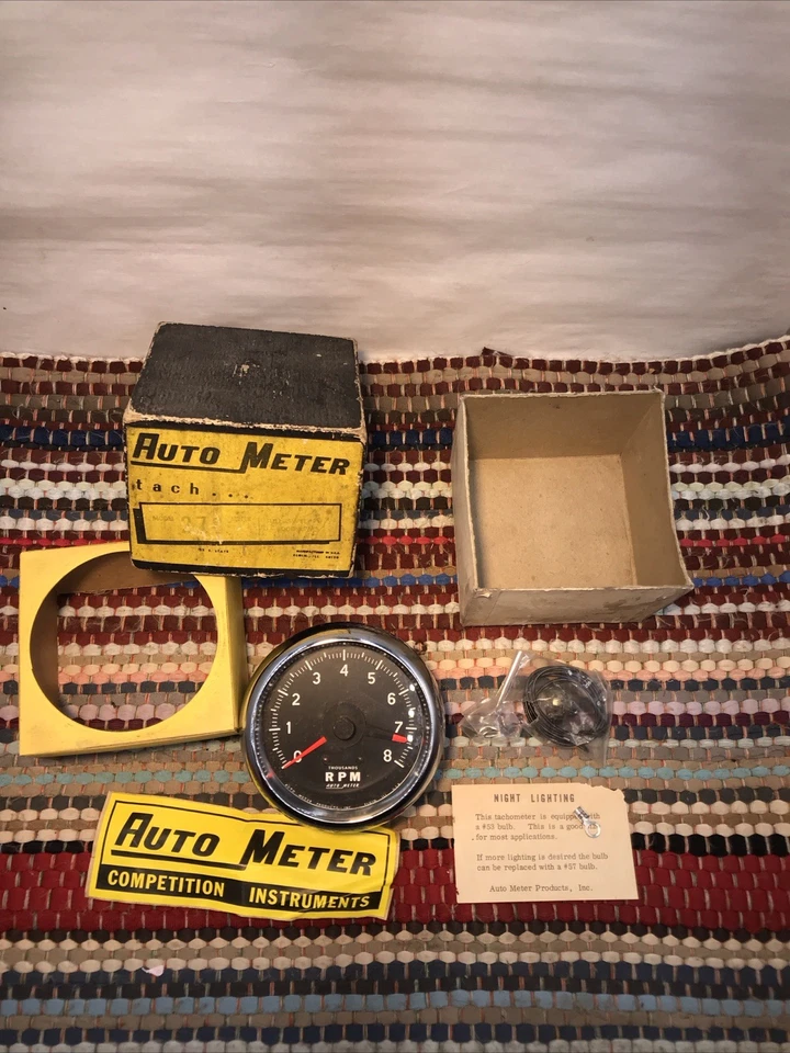 Auto Meter #278 Full Sweet 0-8000 RPM COMPETITION Instruments TACHOMETER - Image 1 of 4