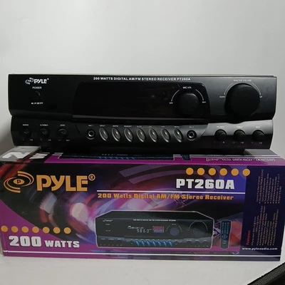 Pyle 200W Home Audio Power Amplifier - Stereo Receiver Tuner - PT260A No Remote - Image 1 of 4