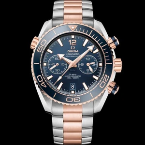Omega Seamaster Planet Ocean 600m Steel Sedna Gold 45.5mm Mens Watch $34625 - Picture 1 of 22