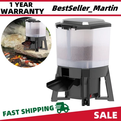 Automatische Teich Fischfutter Feeder Dispenser Solar Batterie Power Auto Timed - Bild 1 von 4