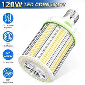 120W LED Corn Bulb Light MH/HID/HPS Warehouse High Bay Light 5000K 277-480V E39 - Picture 1 of 12
