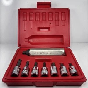 Snap On Tools PIT120 3/8" Drive Impact Driver 8-Piece Set w/Case USA VTG - Picture 1 of 13