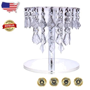 Elegant Crystal Acrylic Cake Stand Set for Stunning Wedding Centerpieces - Picture 1 of 2