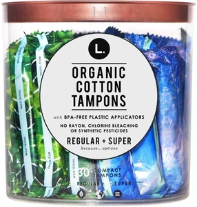 L. Bio Baumwolle Tampons normal/super saugfähig Duo Pack, 30 Ct - Bild 1 von 2