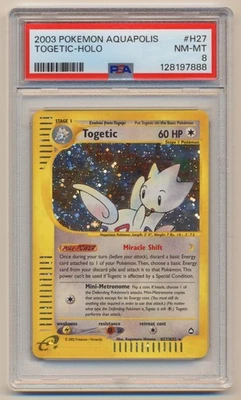 PSA 8 Pokemon Aquapolis Holo Rare Togetic H27/H32 NM/MINT Condition! - Image 1 of 2