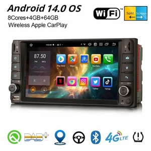 64GB Android 14 DAB+ Autoradio Navi Carplay Wifi Toyota RAV4 Corolla Hilux Prado - Bild 1 von 20