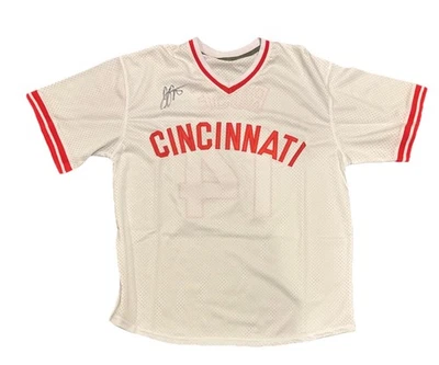 Joey Votto Cincinnati Reds Custom Baseball Signed Autographed Rose Jersey - Image 1 of 3