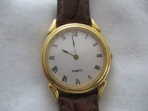 Reloj de cuarzo vintage (correa marrón) - Imagen 1 de 2
