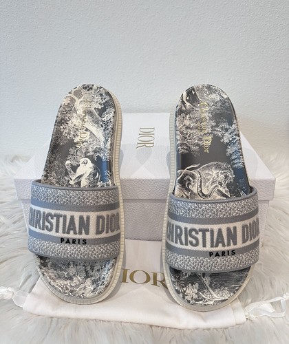 Sandale Christian Dior DWAY logo Cross Dioract Dclub Evolution neuve dans sa boîte 40