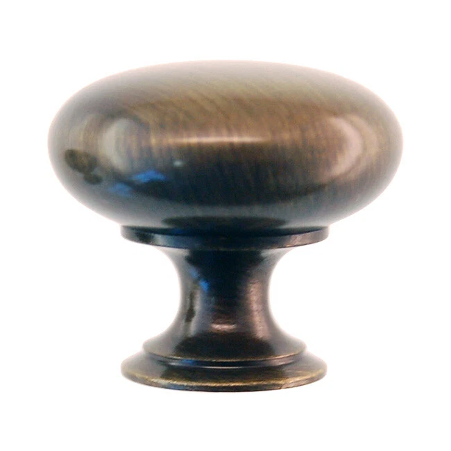 Antique Brass Cast Brass knob - 1 1/4" Antique Brass Knob - Cabinet Knob - Image 1 of 1