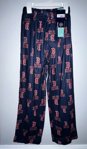 Boston Red Sox Baseball Team Logo Pajama Pants Kids Boys Size Med. 8-10 NWT Cover