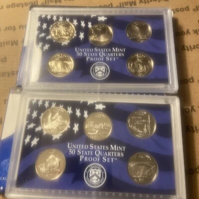 2005 & 2006  State Quarter PROOF Set - 10 Coins W/COA - Image 1 of 3
