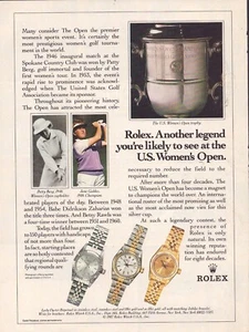 1987 Rolex Lady Oyster Perpetual Watch Vintage Print Ad U.S. Women's Open - Picture 1 of 1