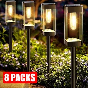 8 Pack Solar Lights Outdoor Waterproof Garden Pathway Walkway Lawn Decor K0Q1 - Picture 1 of 8