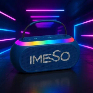 Drahtloser Bluetooth leistungsstarker Lautsprecher LED RGB Lichter Stereo - blau - von IMENSO - Bild 1 von 16