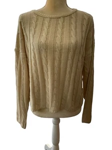 Zopfmuster Fischer Pullover M Elfenbein Cropped Pulli Lizwear Vintage USA MADE - Bild 1 von 5