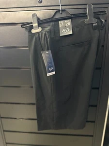 NWT Fox Racing Youth Boys Essex Tech Stretch Shorts black -Size 12/26 - Picture 1 of 3