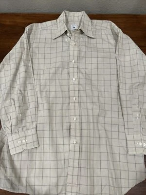 Camisa Robert Talbots Hombre Grande Abotonada A Cuadros Manga Larga Bolsillo Carrera Trabajo Foto 1 de 4
