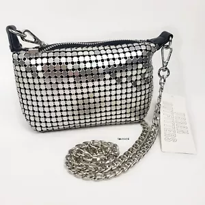 Small Silver Chainmail Party/Evening Mesh Chain Pouchette Bag ~ Urban Outfitters - Picture 1 of 7