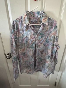 Camisa John Lennon Hombres Talla XL Cachemira Arte Abstracto Acuarela Colorida Manga Larga - Imagen 1 de 4